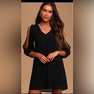 Lulus Shifting Dears Long Sleeve Dress S (a3